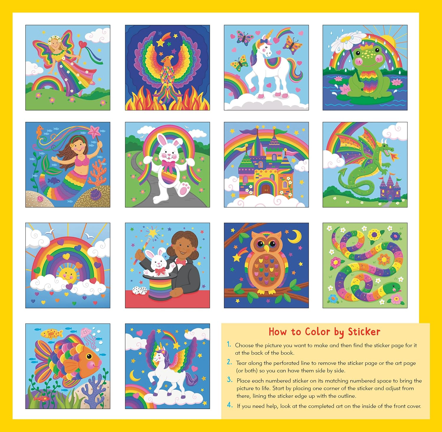 My First Color-By-Sticker Rainbow Magic by Peter Pauper Press 9781441342218_1