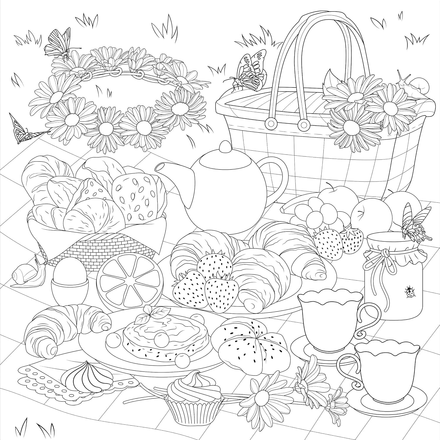 Cottagecore Adult Coloring Book by Peter Pauper Press, Inc. 9781441342539_1
