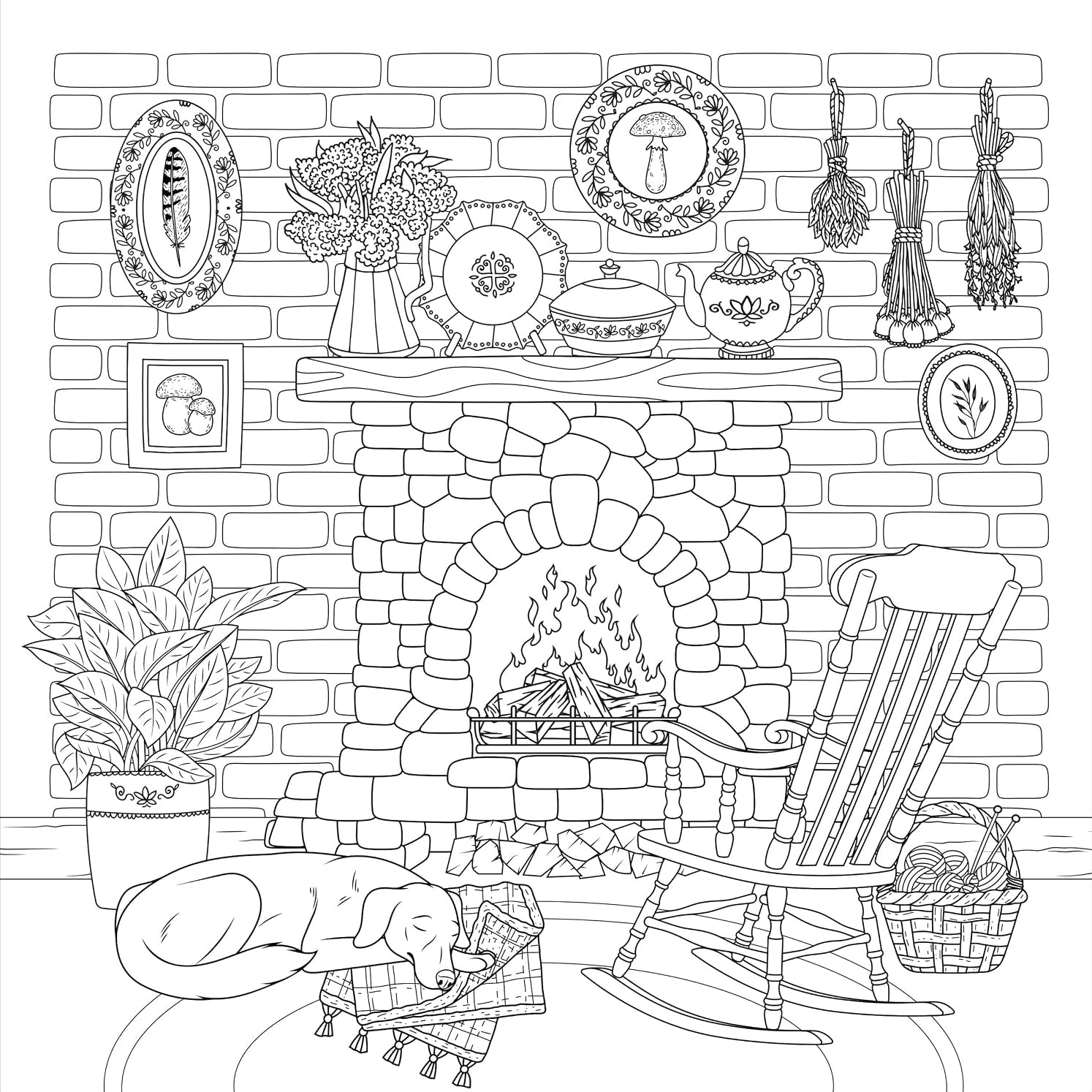 Cottagecore Adult Coloring Book by Peter Pauper Press, Inc. 9781441342539_2
