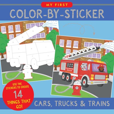 My First Color-By-Sticker Cars, Trucks And Trains by Peter Pauper Press 9781441343529
