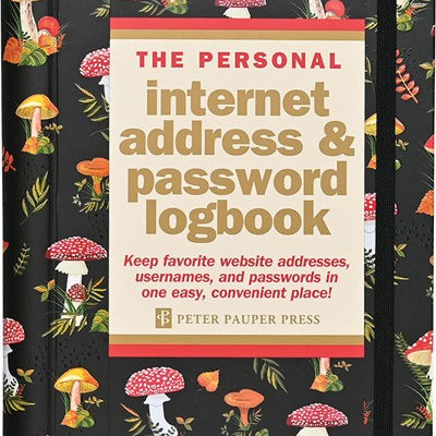Mushrooms Internet Address & Password Logbook - Peter Pauper Press 9781441343628