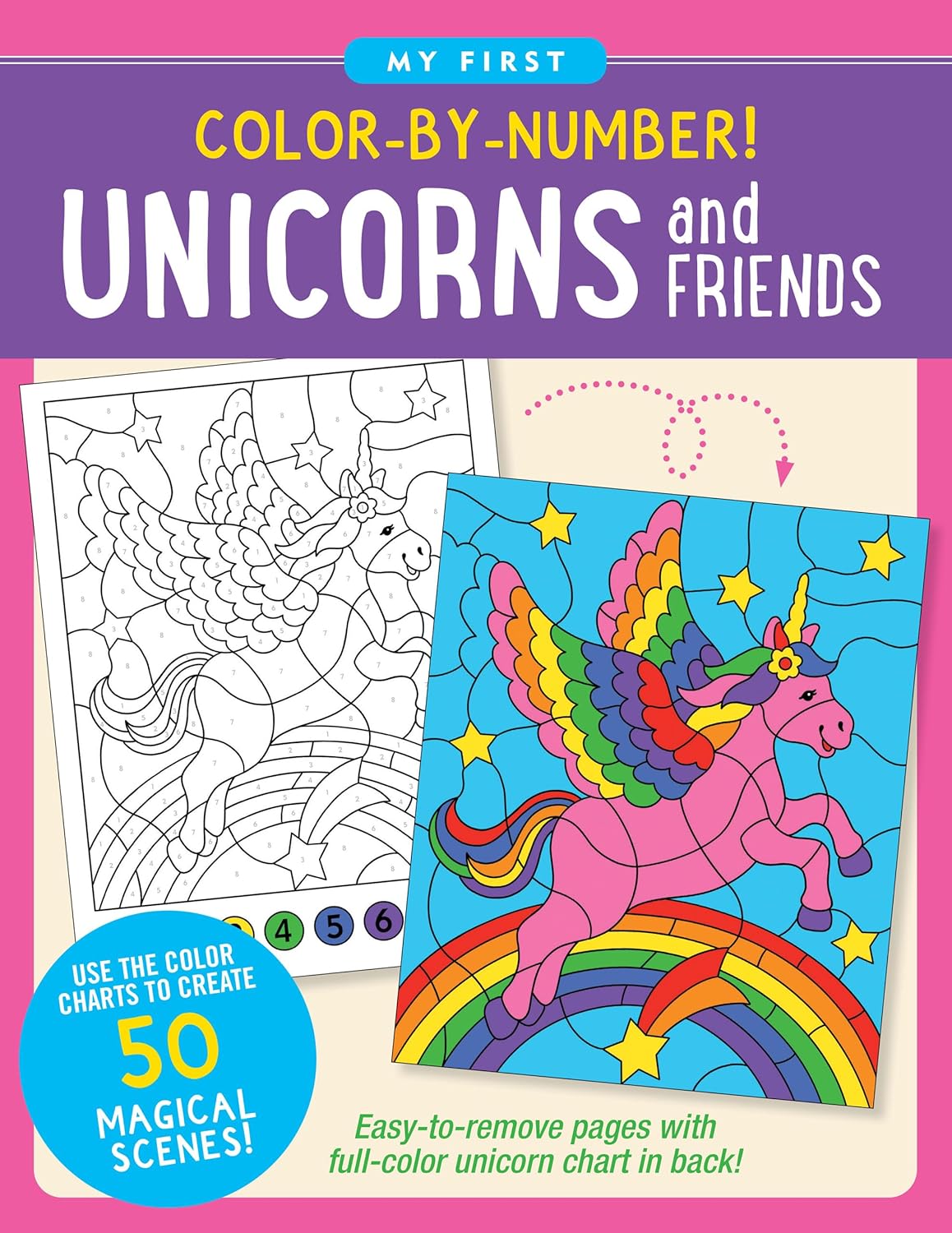 Unicorns Color-By-Number! by Peter Pauper Press 9781441343703
