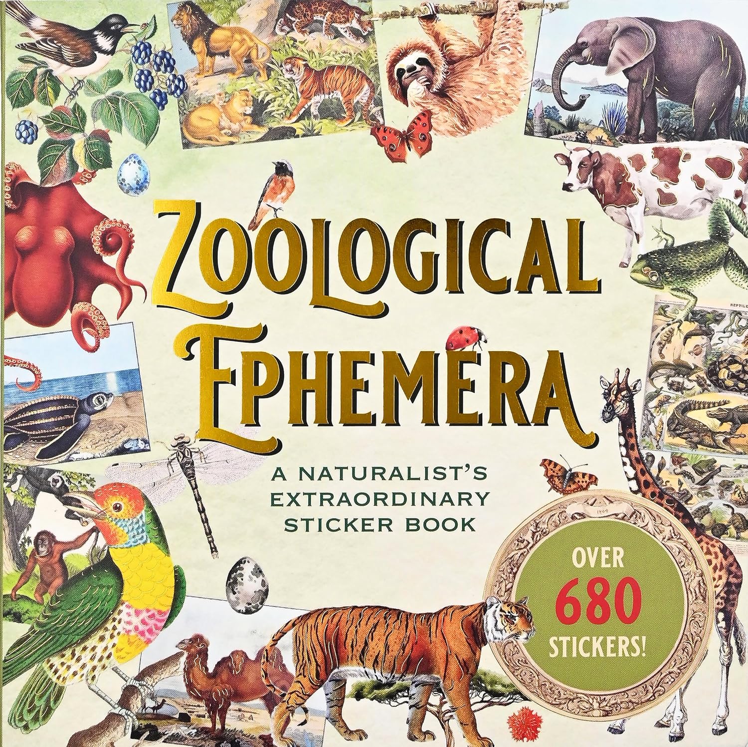 Zoological Ephemera Sticker Book by Peter Pauper Press 9781441344496