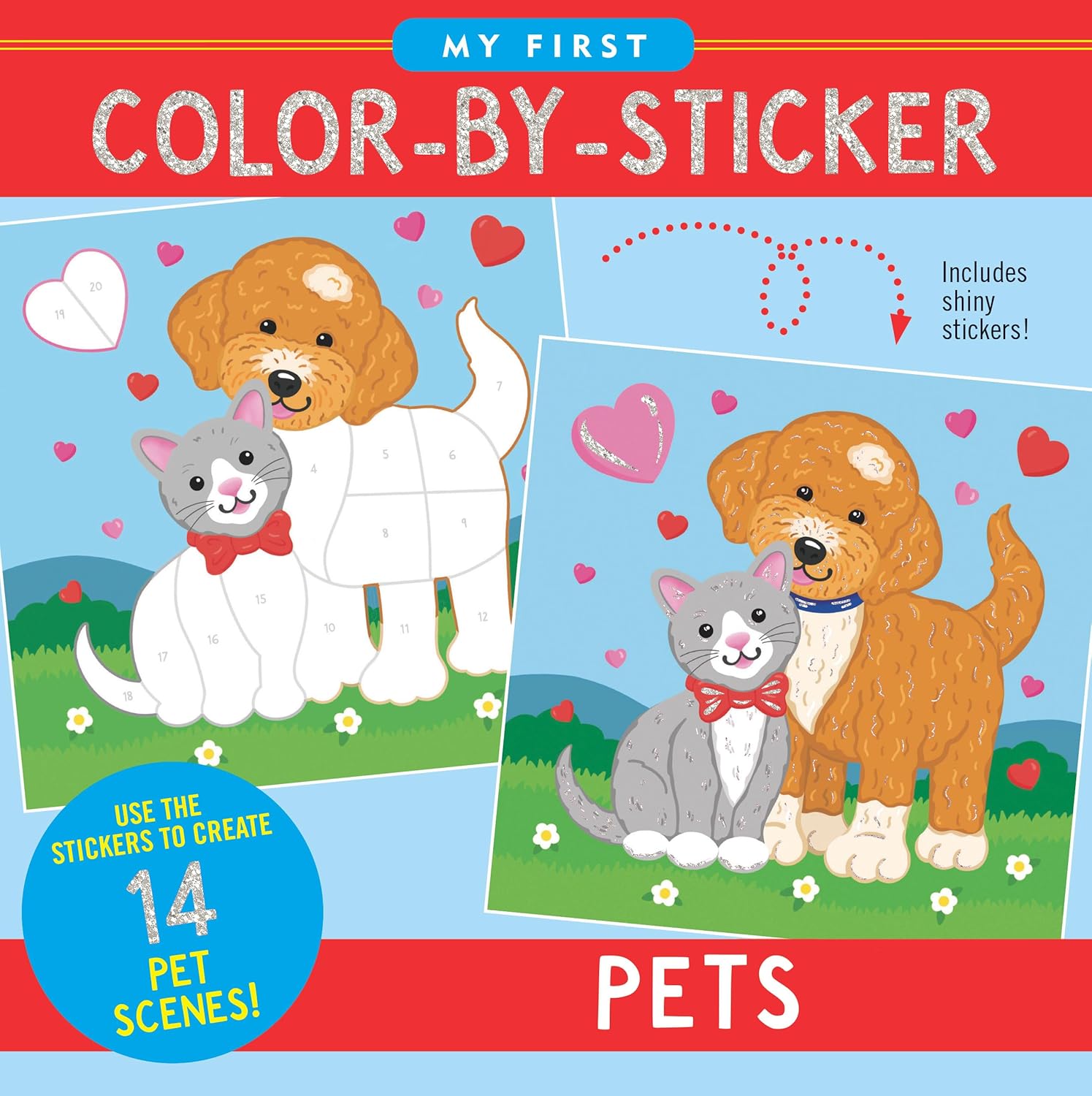 My First Color-By-Sticker Book Pets by Peter Pauper Press 9781441344557