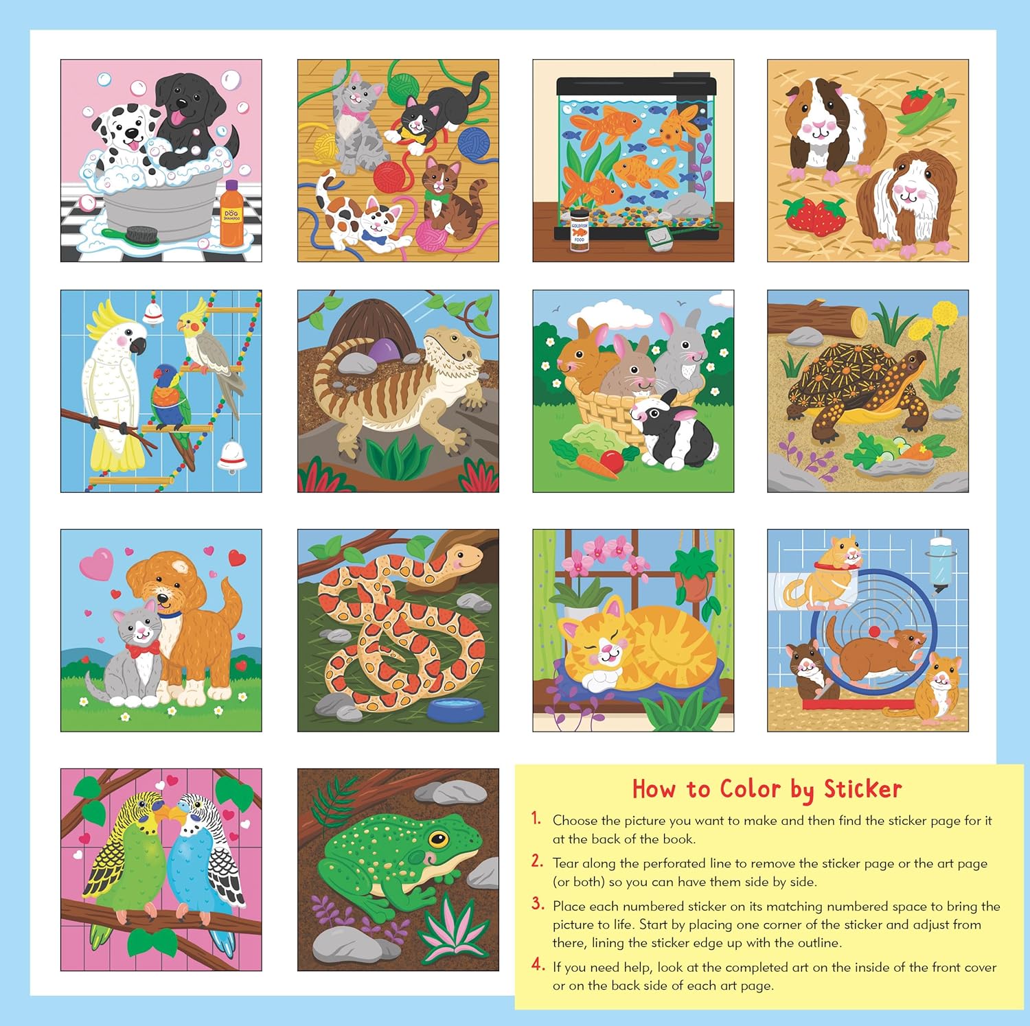 My First Color-By-Sticker Book Pets by Peter Pauper Press 9781441344557_1