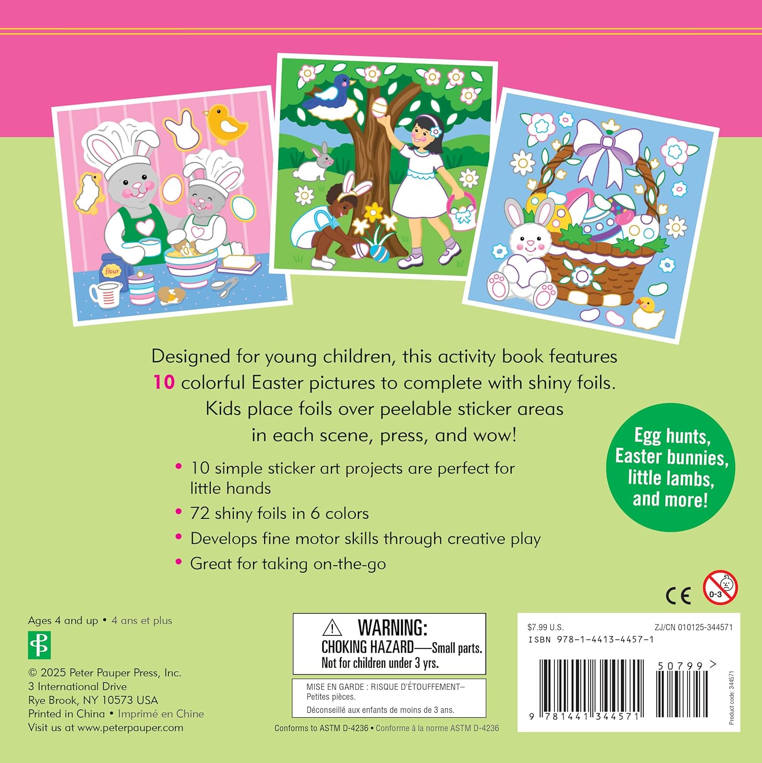 Easter Color-By-Foil Sticker Book by Peter Pauper Press 9781441344571_1