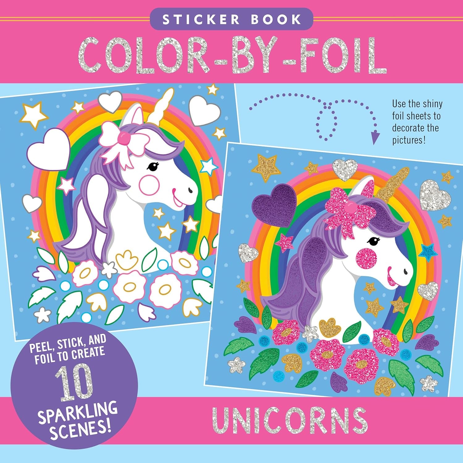 Unicorns Color-By-Foil Sticker Book by Peter Pauper Press 9781441344588