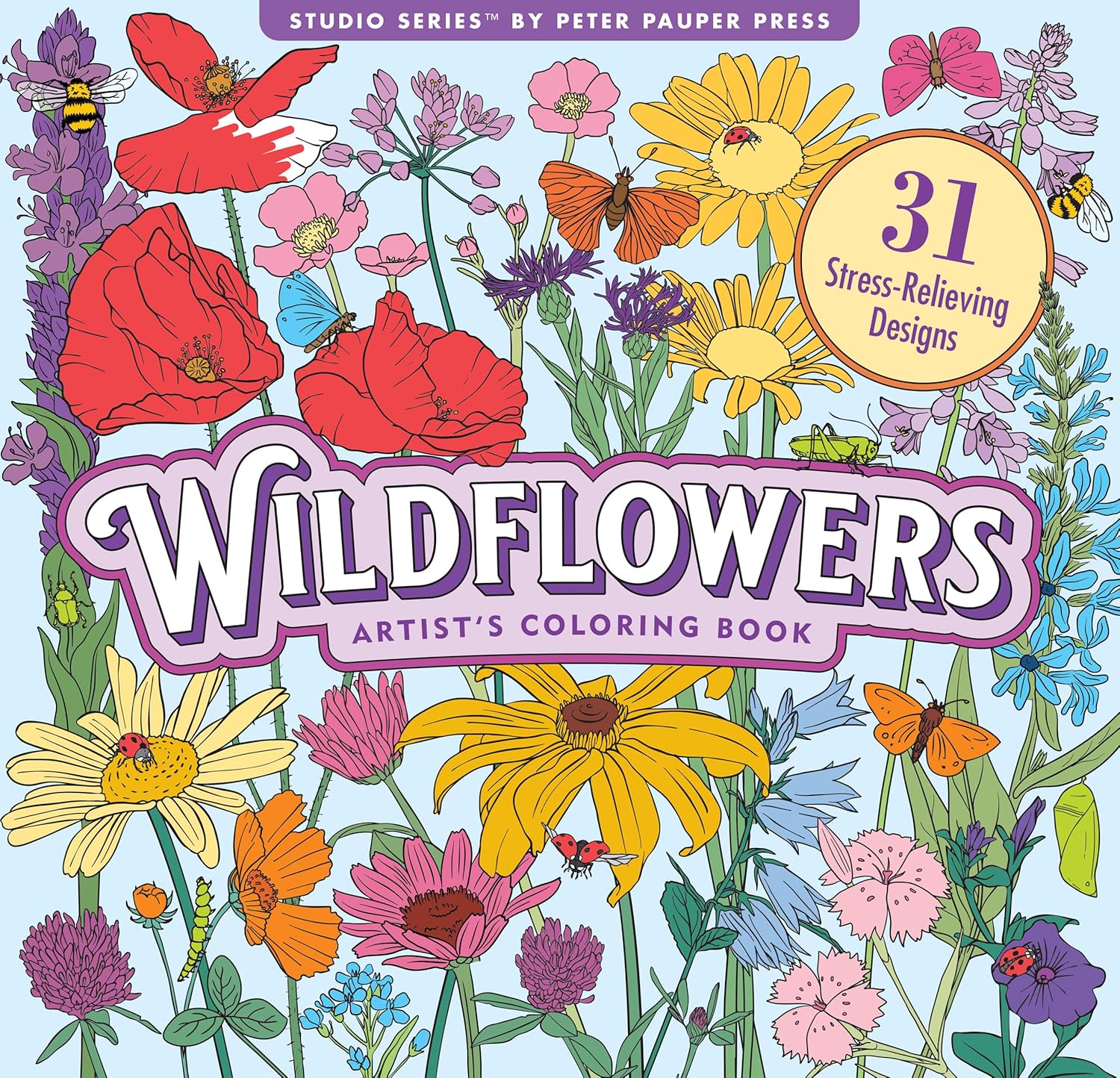 Wildflowers Adult Coloring Book by Peter Pauper Press, Inc. 9781441344960