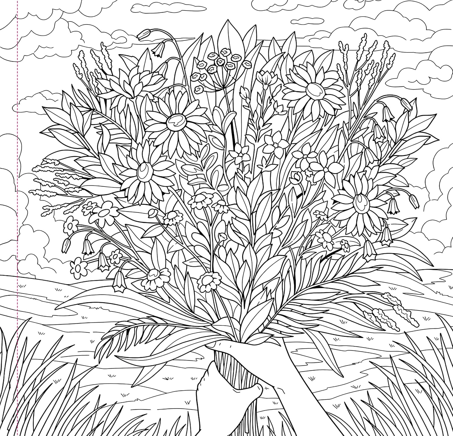 Wildflowers Adult Coloring Book by Peter Pauper Press, Inc. 9781441344960_5