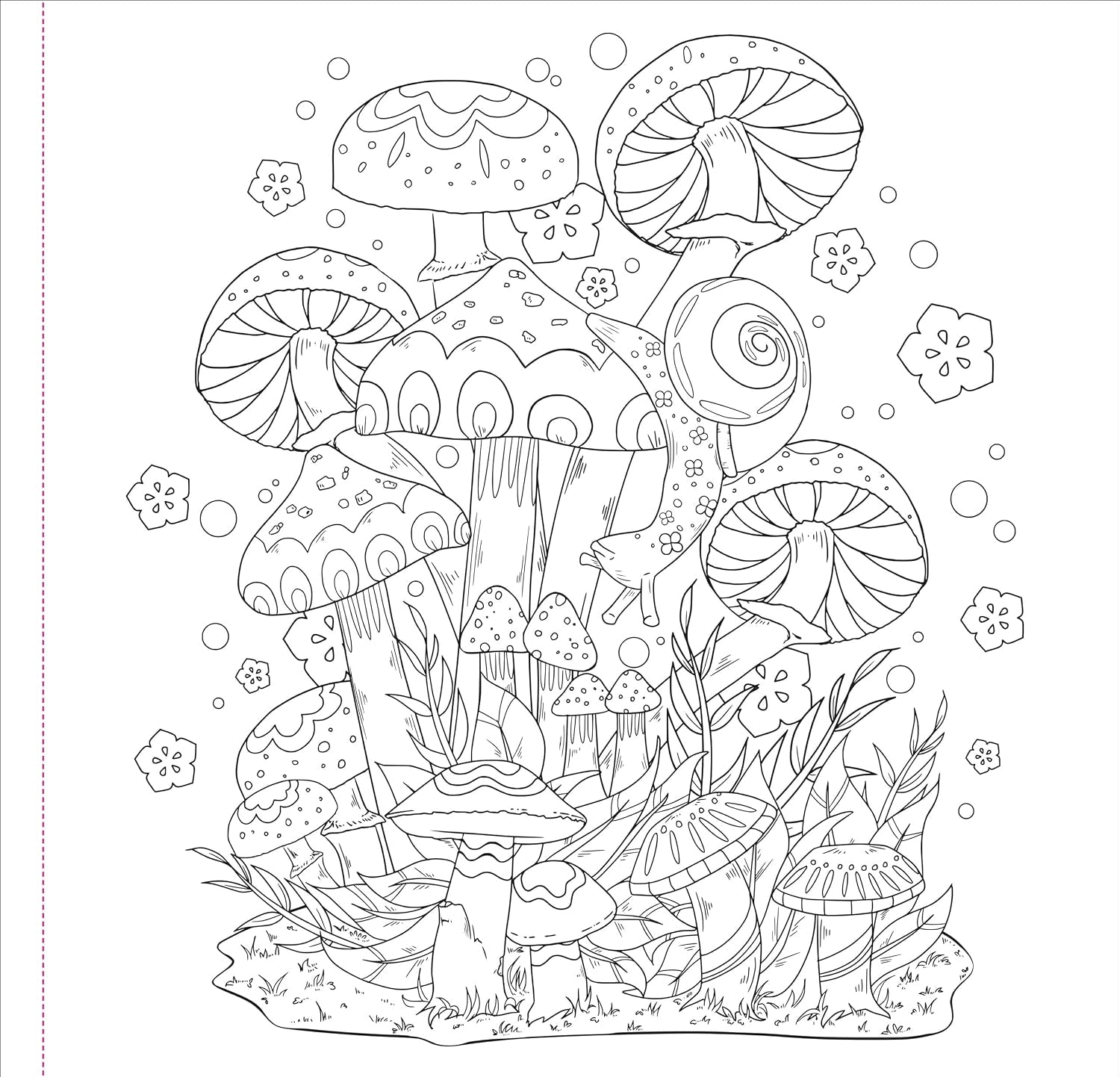 Mushrooms Adult Coloring Book by Peter Pauper Press, Inc. 9781441345165_5
