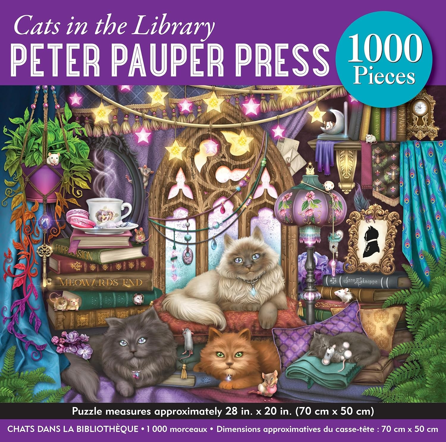 Cats In The Library 1000 Piece Jigsaw Puzzle -Peter Pauper Press 9781441345967