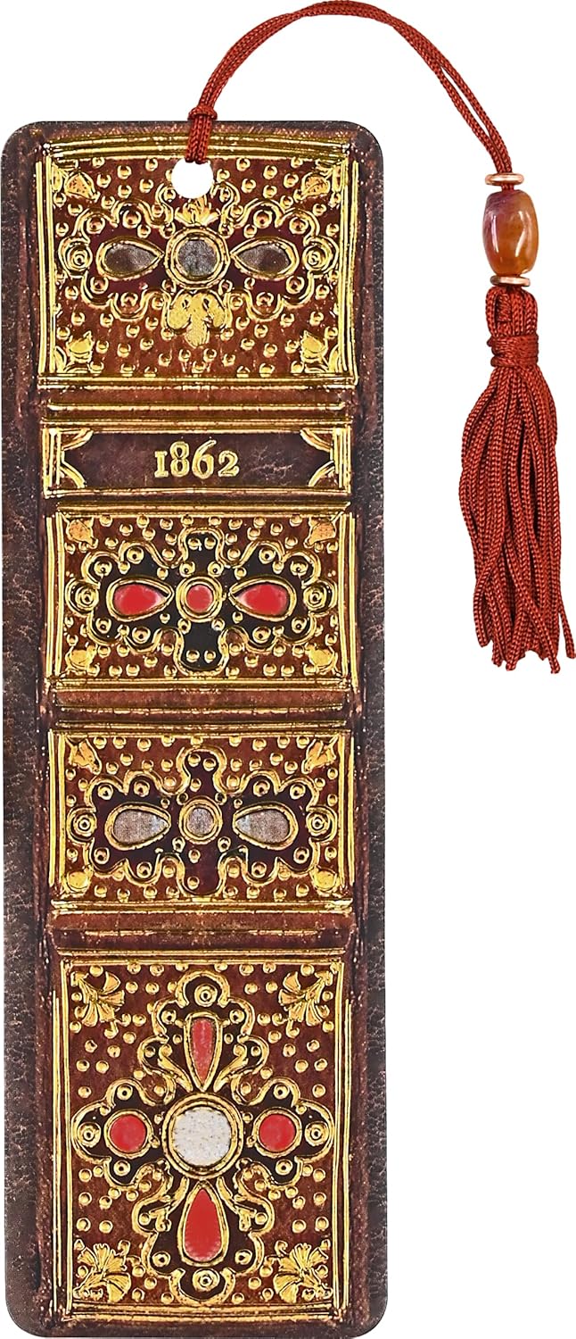 Antique Book Spine Beaded Bookmark 20 9781441346414