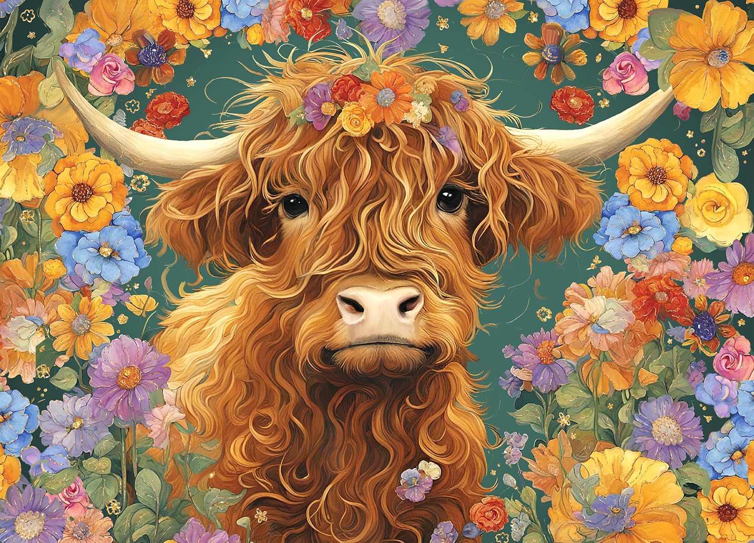 Highland Cow 500 Piece Jigsaw Puzzle - Lavoie. Tina 9781441346438_1