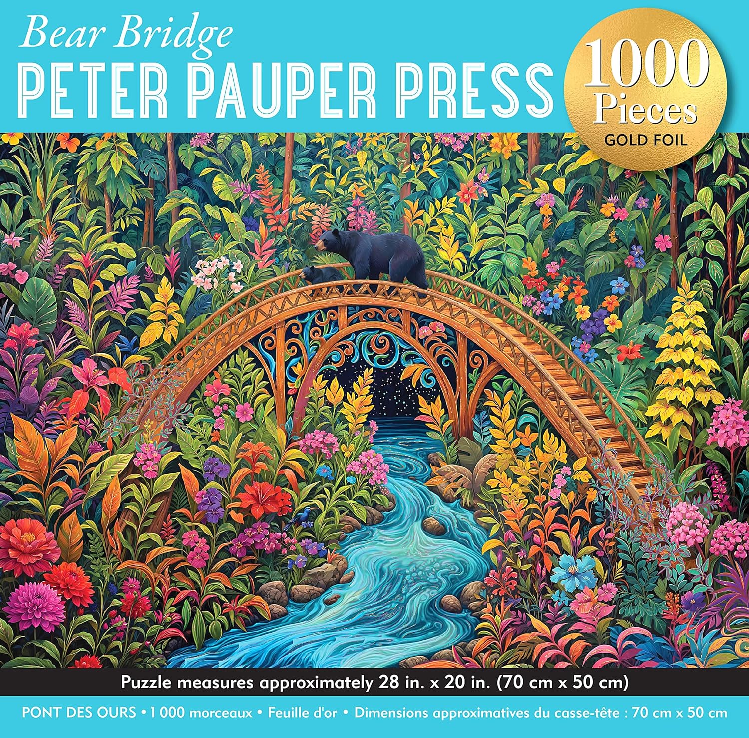 Bear Bridge 1000 Piece Jigsaw Puzzle - Bigelow Illustrations 9781441346469