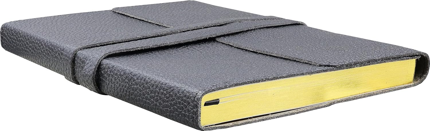 Black Leather Wrap Journal 9781441346711_1