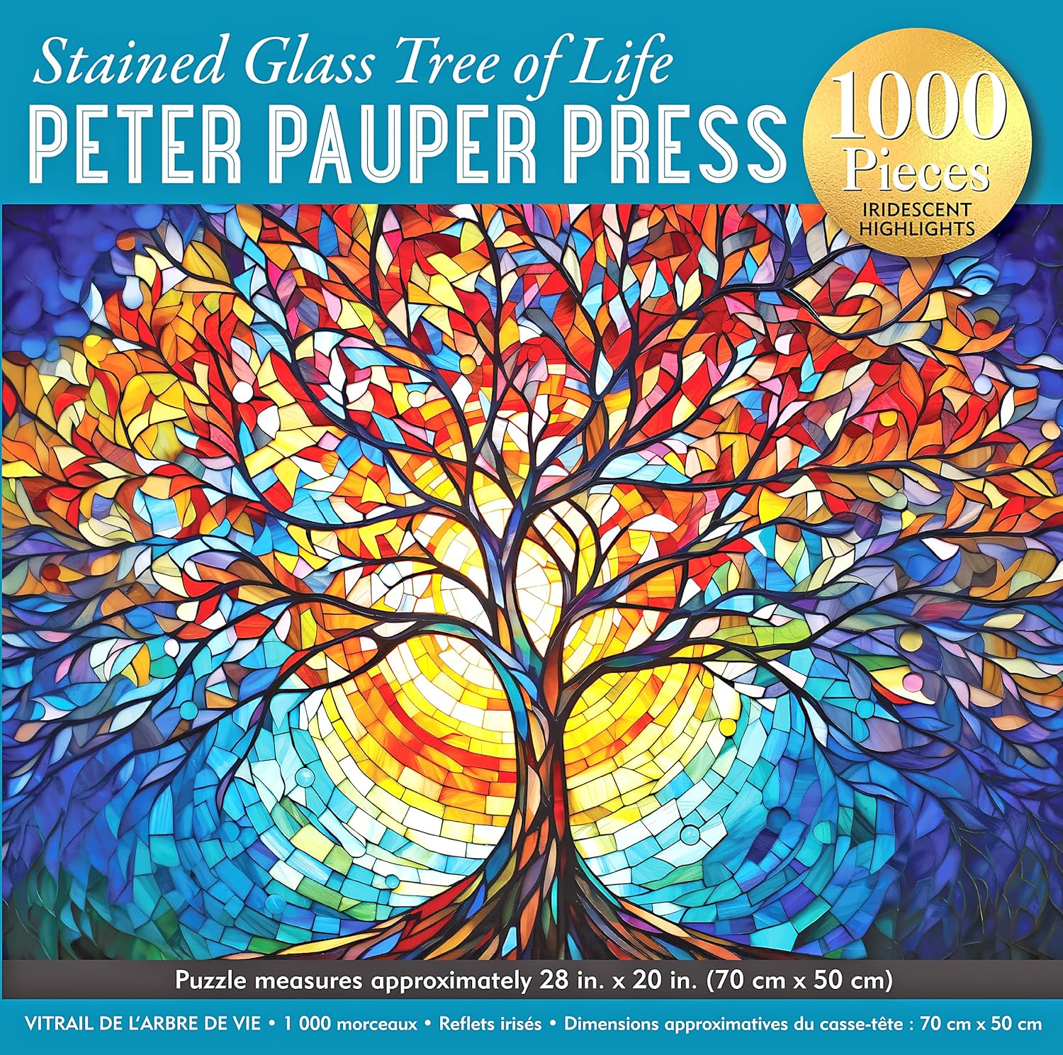 Stained Glass Tree Of Life 1000 Piece Jigsaw Puzzle - Peter Pauper Press 9781441346926