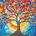 Stained Glass Tree Of Life 1000 Piece Jigsaw Puzzle - Peter Pauper Press 9781441346926_1