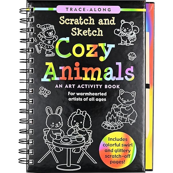 Cozy Animals Scratch And Sketch by Peter Pauper Press 20 9781441347053