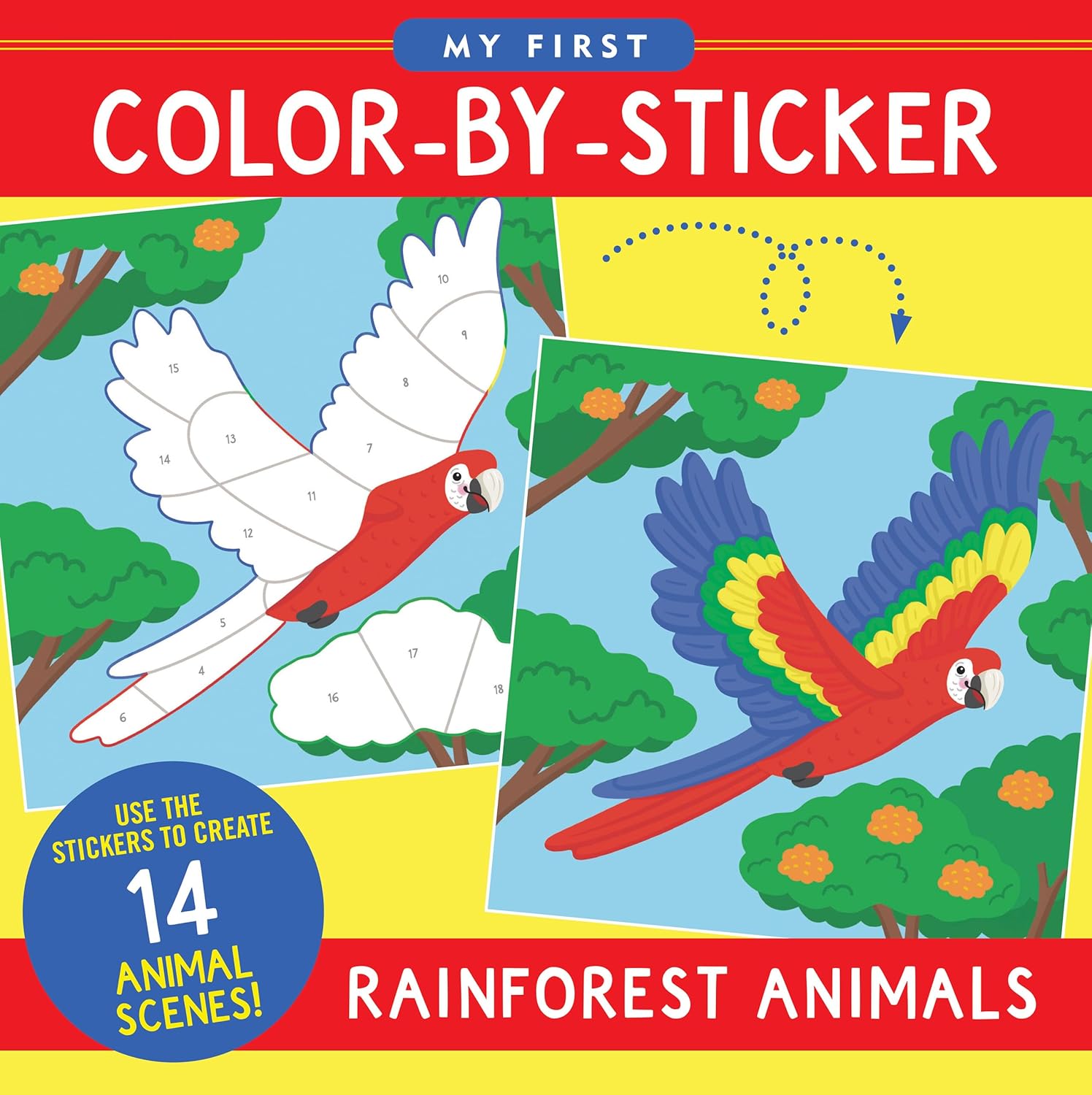 Rain Forest Animals My First Color-By-Sticker Book by Peter Pauper Press 20 9781441347091