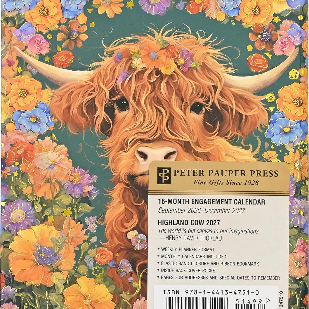 2027 Highland Cow Compact Weekly Planner (16 months, Sept 2026 to Dec 2027) 20 9781441347510_1