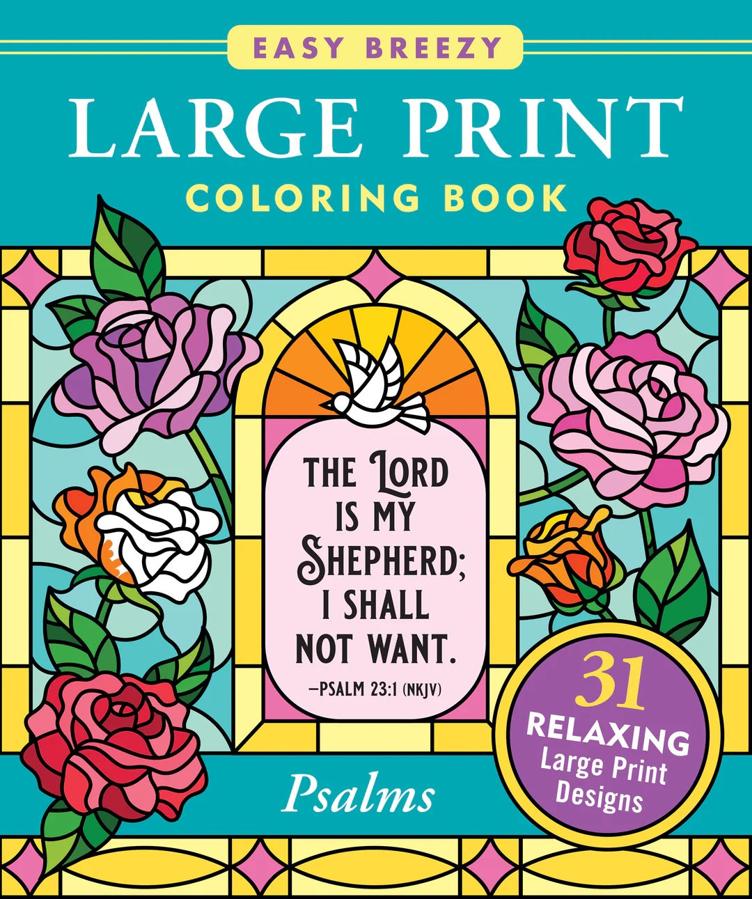 Psalms Easy Breezy Large Print Coloring Book by Peter Pauper Press 20 9781441347732