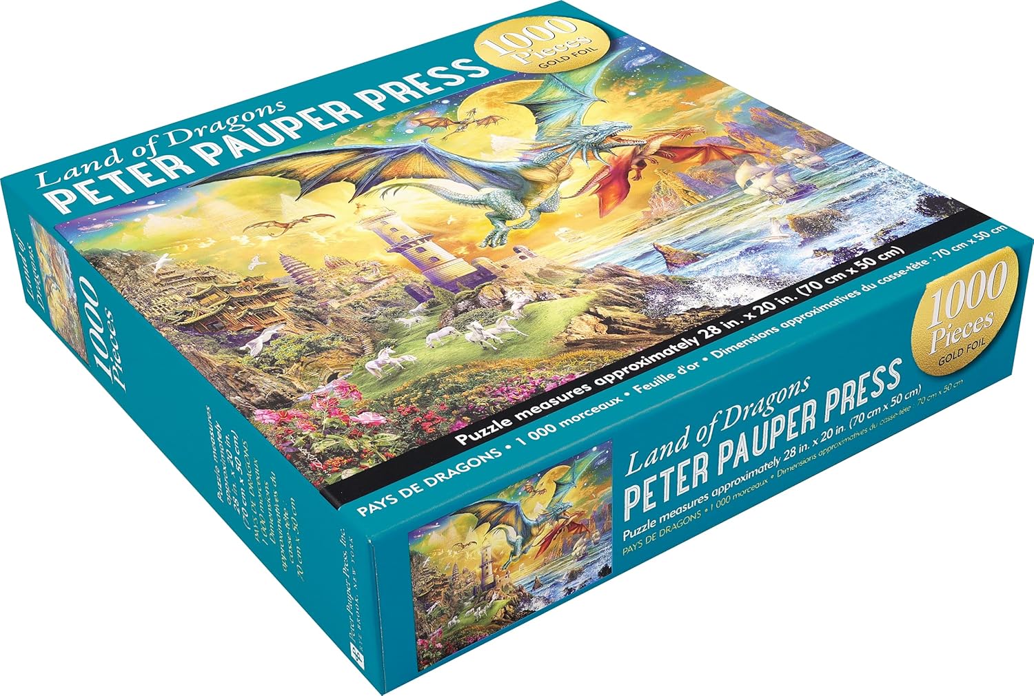 Land Of Dragons 1000 Piece Gold Foil Jigsaw Puzzle - Peter Pauper Press 20 9781441348272_2_7d0c2a76-f478-4946-b1a4-6222639d23ea