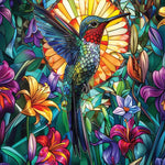 Stained Glass Hummingbird 1000 Piece Iridescent Jigsaw Puzzle - Ppp 20 9781441348296_9ca048bb-cc75-49e4-a004-5fccb4aaba8c