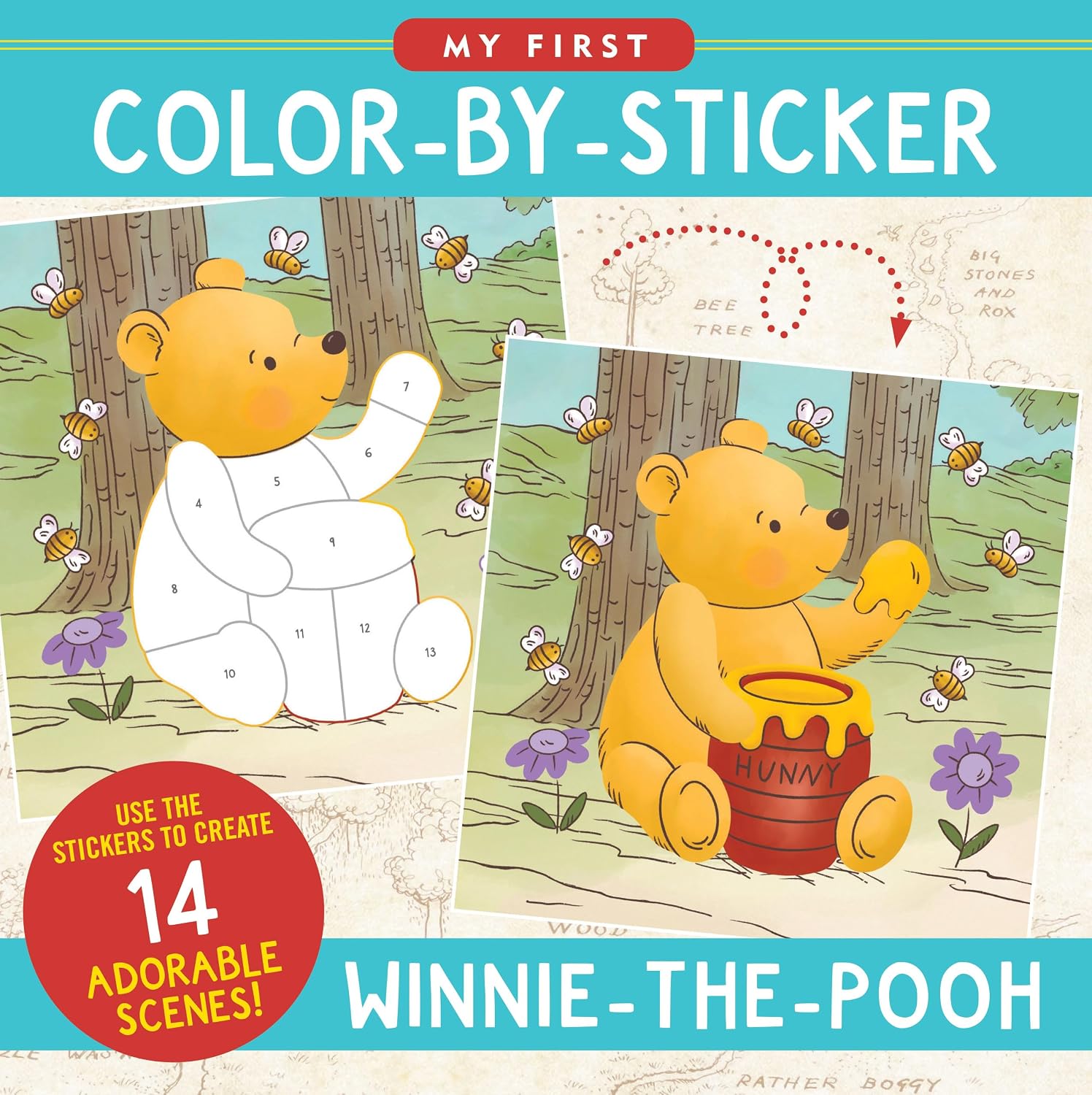 My First Color-by-Sticker: Winnie-the-Pooh from Peter Pauper Press 20 9781441348593
