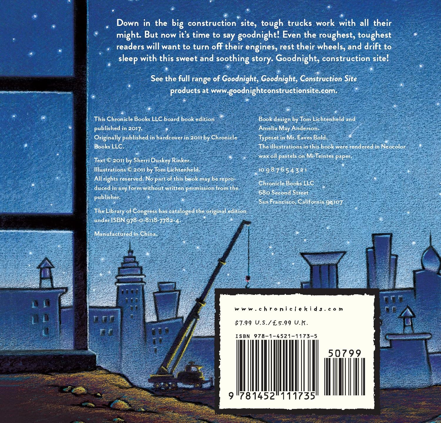 Goodnight, Goodnight Construction Site by Rinker. Sherri Duskey 9781452111735_4