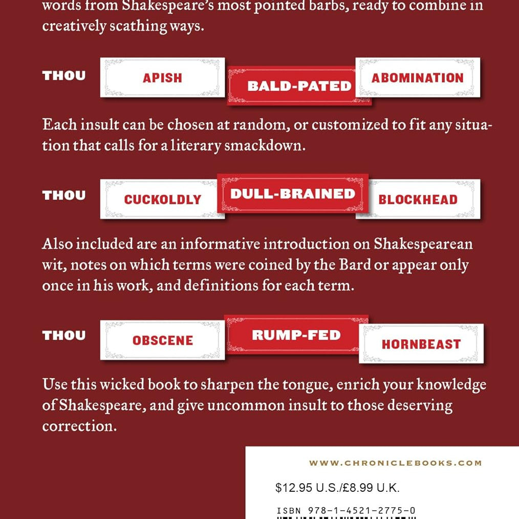 Shakespeare Insult Generator by Kraft. Barry 9781452127750_1