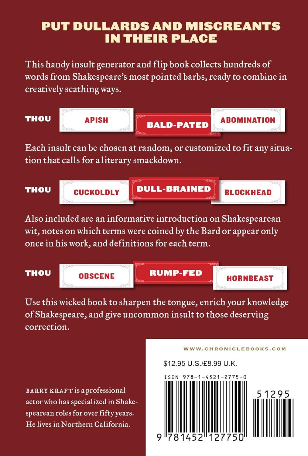 Shakespeare Insult Generator by Kraft. Barry 9781452127750_1