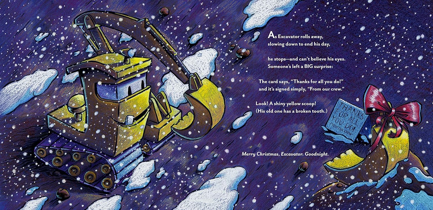 Construction Site On Christmas Night: (Christmas Book For Kids, Children's Book, 9781452139111_4