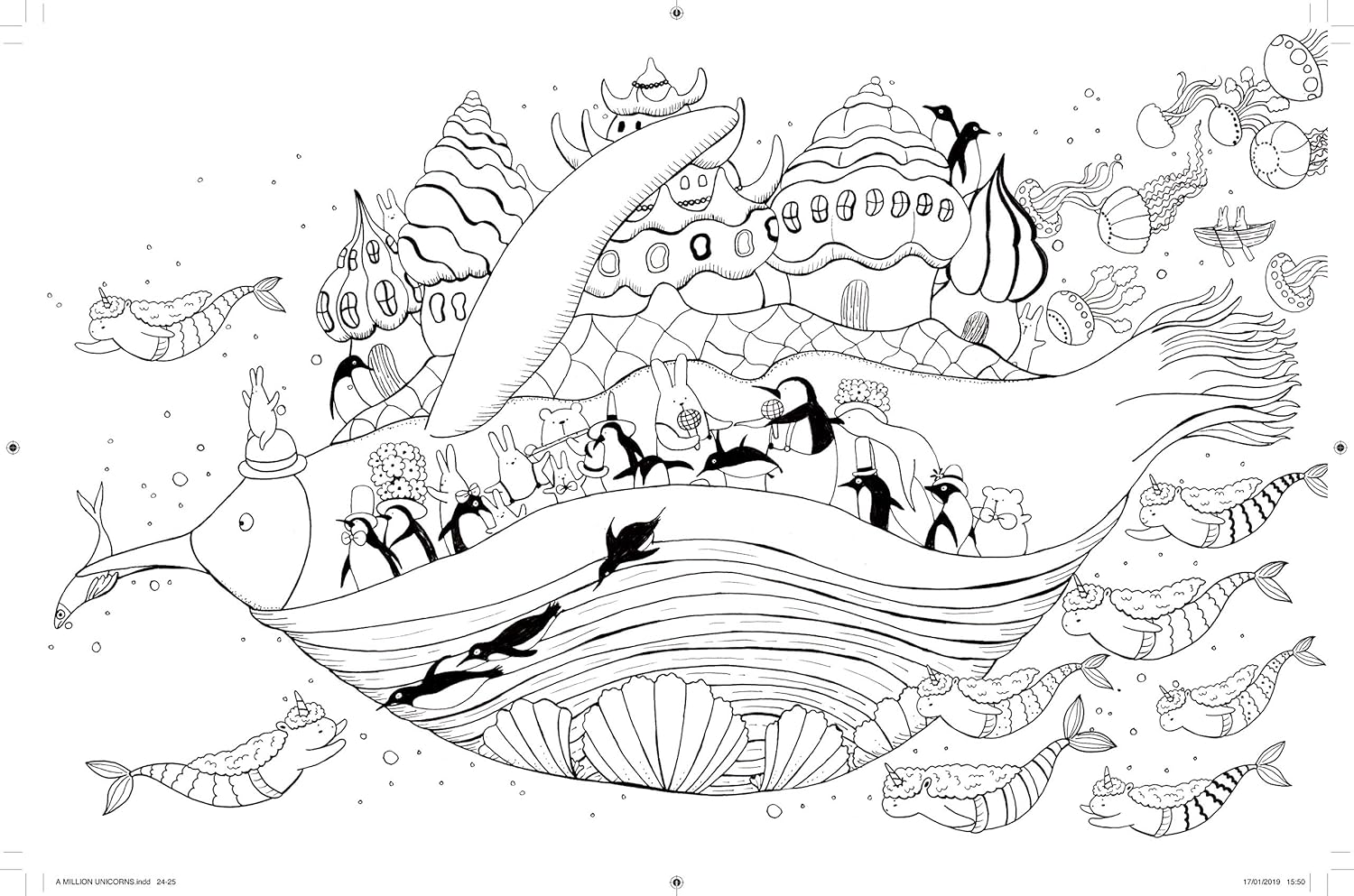A Million Unicorns: Magical Creatures To Color Volume 6 by Mayo. Lulu 9781454711117_5
