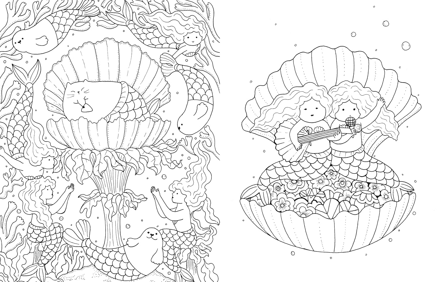 A Million Mermaids: Magical Creatures To Color Volume 7 by Mayo. Lulu 9781454711155_3
