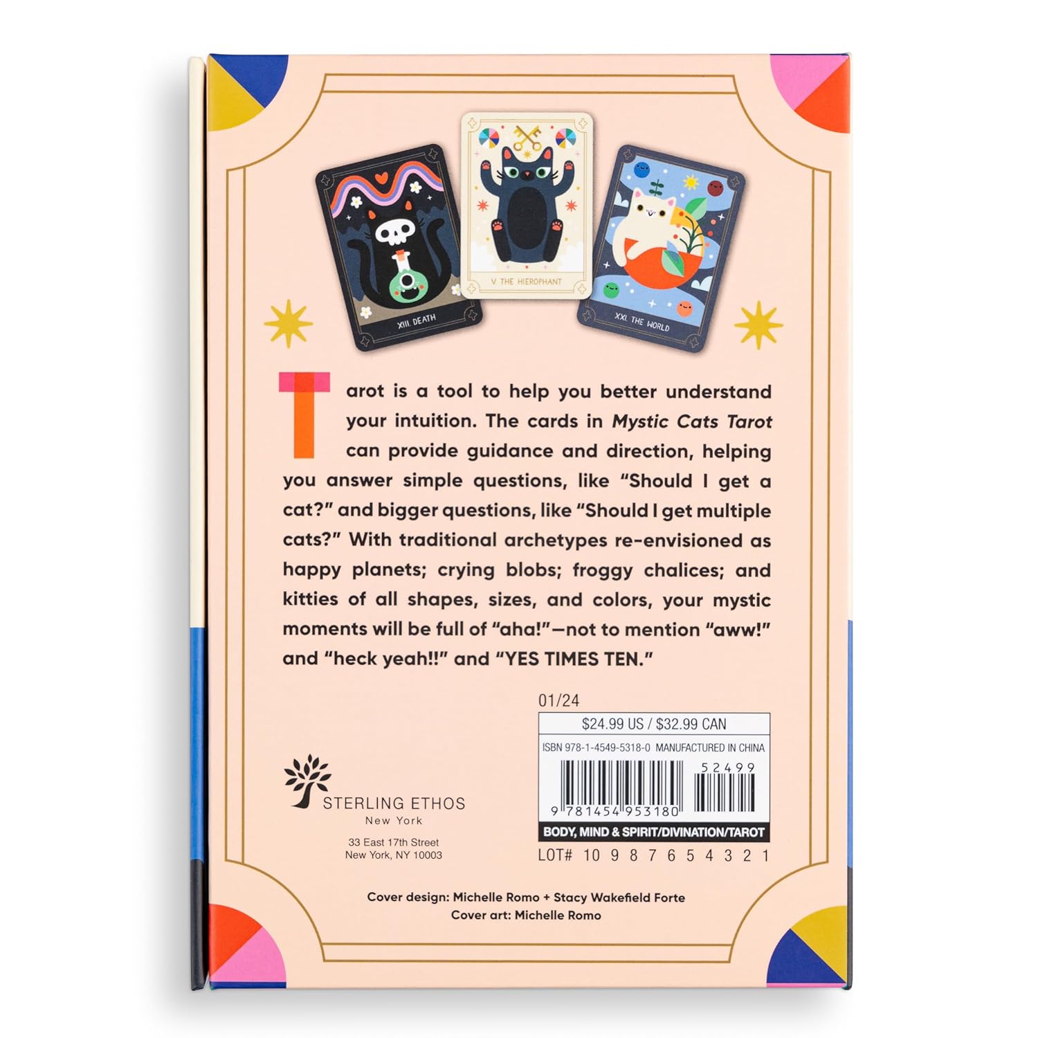 Mystic Cats Tarot: A 78-Card Deck And Guidebook by Romo. Michelle 9781454953180_1
