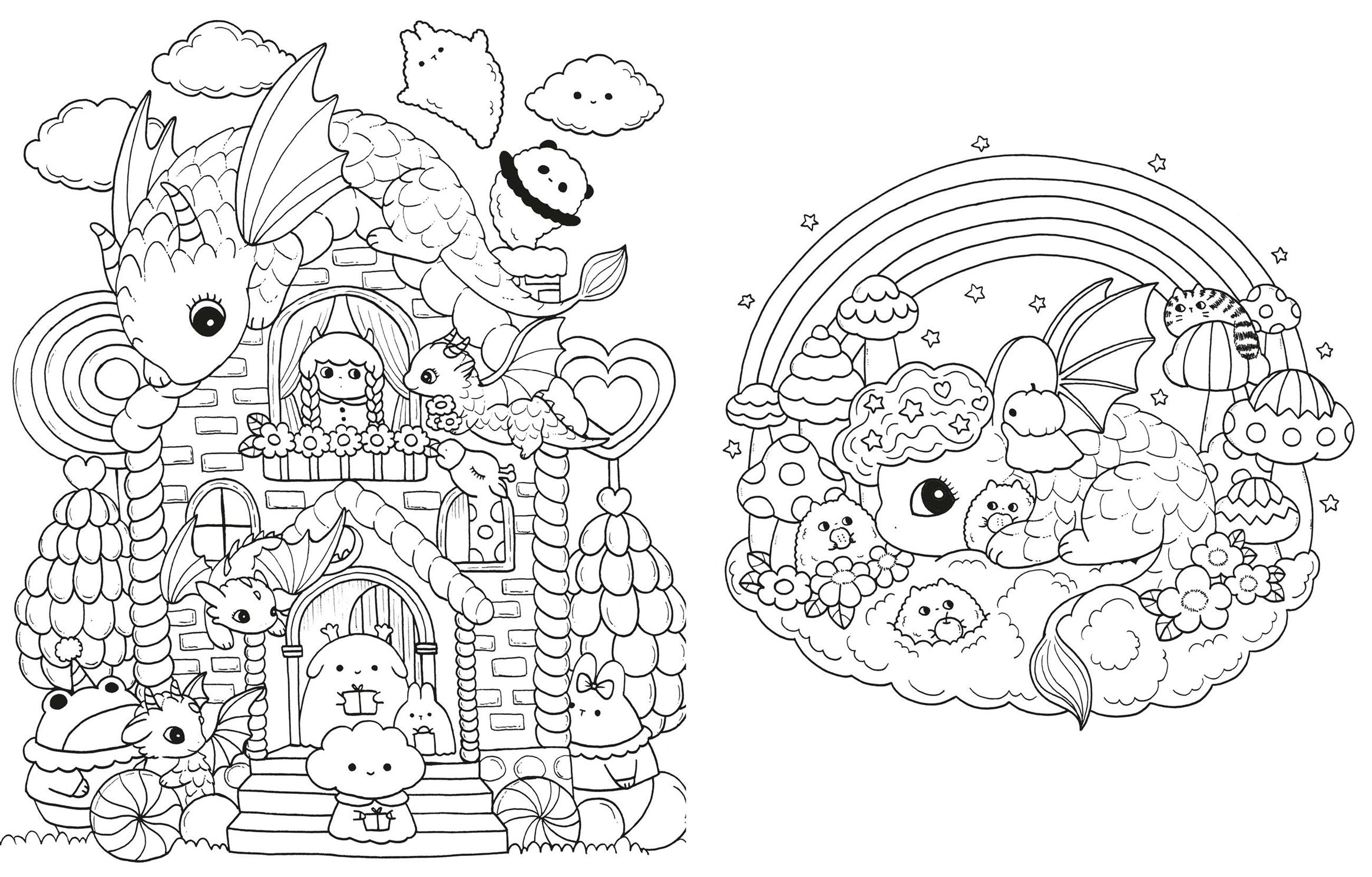 AVAILABLE 06/23/26 A Million Dragons: Adorable Dragons to Color by Mayo. Lulu 20 9781454964230_1