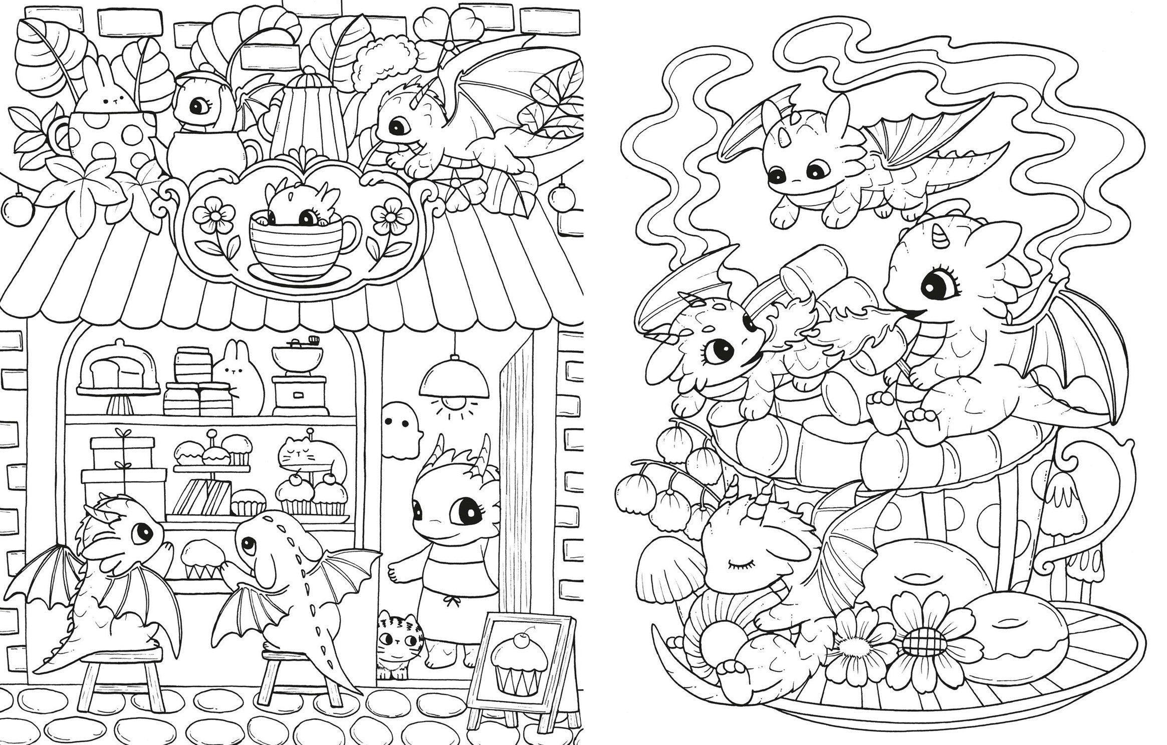 AVAILABLE 06/23/26 A Million Dragons: Adorable Dragons to Color by Mayo. Lulu 20 9781454964230_6