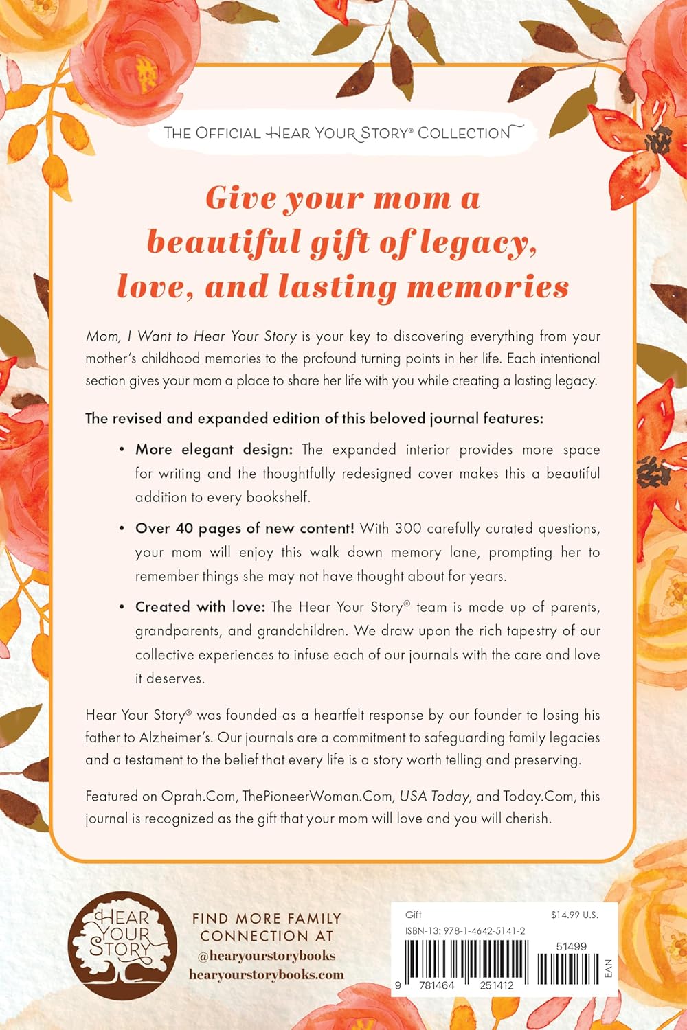 "Mom, I Want To Hear Your Story" A Guided Journal By Mason, Jeffrey by Paperback 20 9781464251412_1