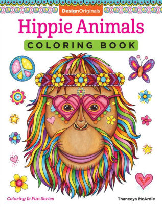 Hippie Animals Coloring Book -Mcardle. Thaneeya Coloring 9781497202085_a7257461-c694-4693-bd7a-e316df9f245d