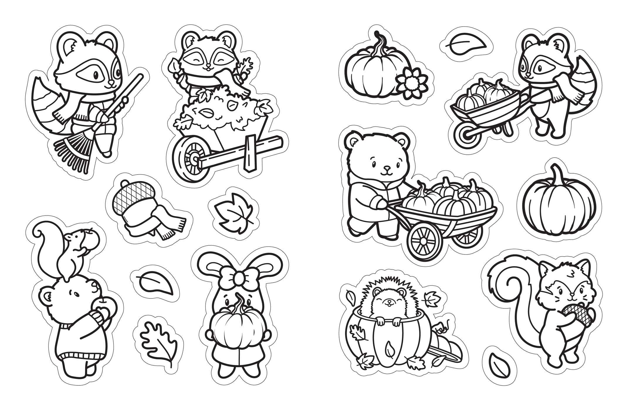 Cute 'N' Cozy Color Your Own Stickers: 500+ Stickers To Color, Stick, And Share! 20 9781507225479_1