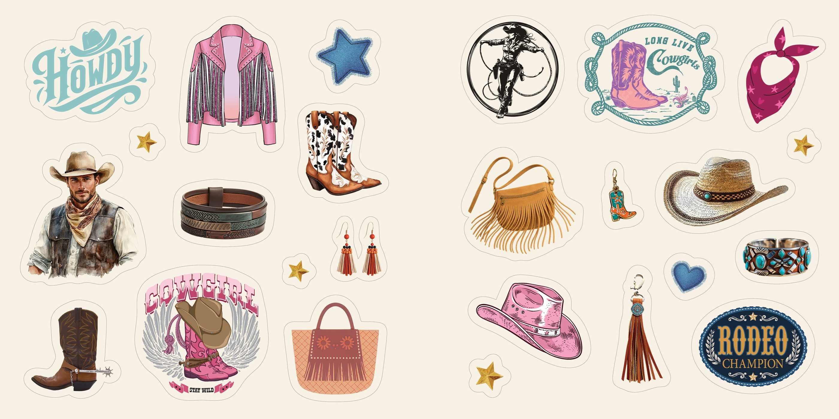 Western Stickers: 500+ Country, Rodeo, & Cowboy-Inspired Stickers from Adams Media 20 9781507226391_2