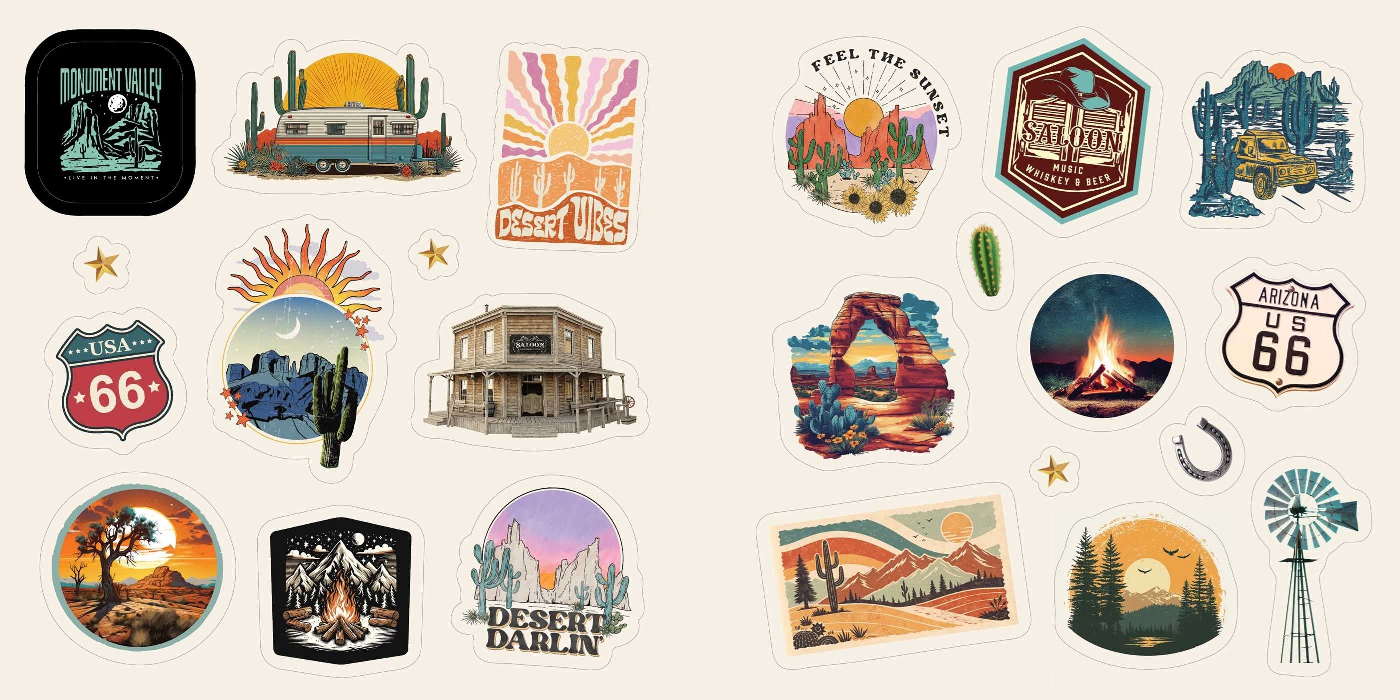 Western Stickers: 500+ Country, Rodeo, & Cowboy-Inspired Stickers from Adams Media 20 9781507226391_3
