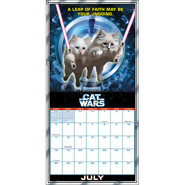 2027 Cat Wars Wall Calendar 12X12 20 9781513961107_1