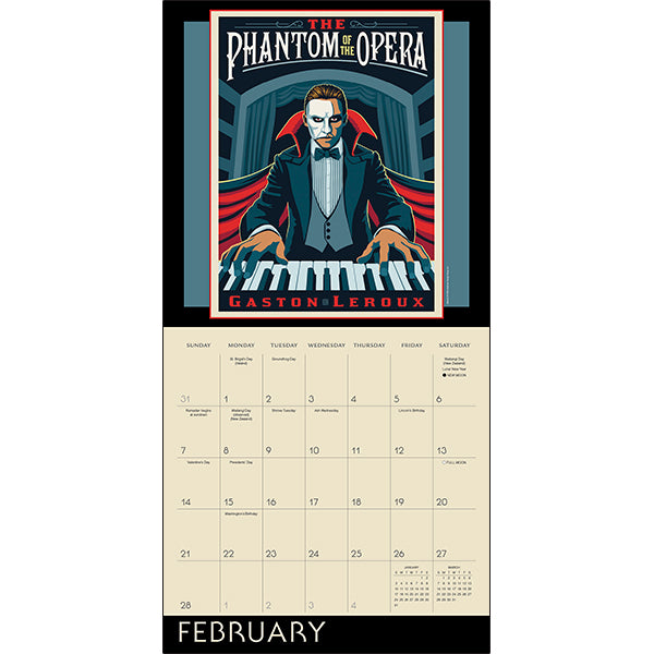 2027 Classic Illustrated Tales: Mysteries & Monsters Wall Calendar 12X12 20 978151961411_1