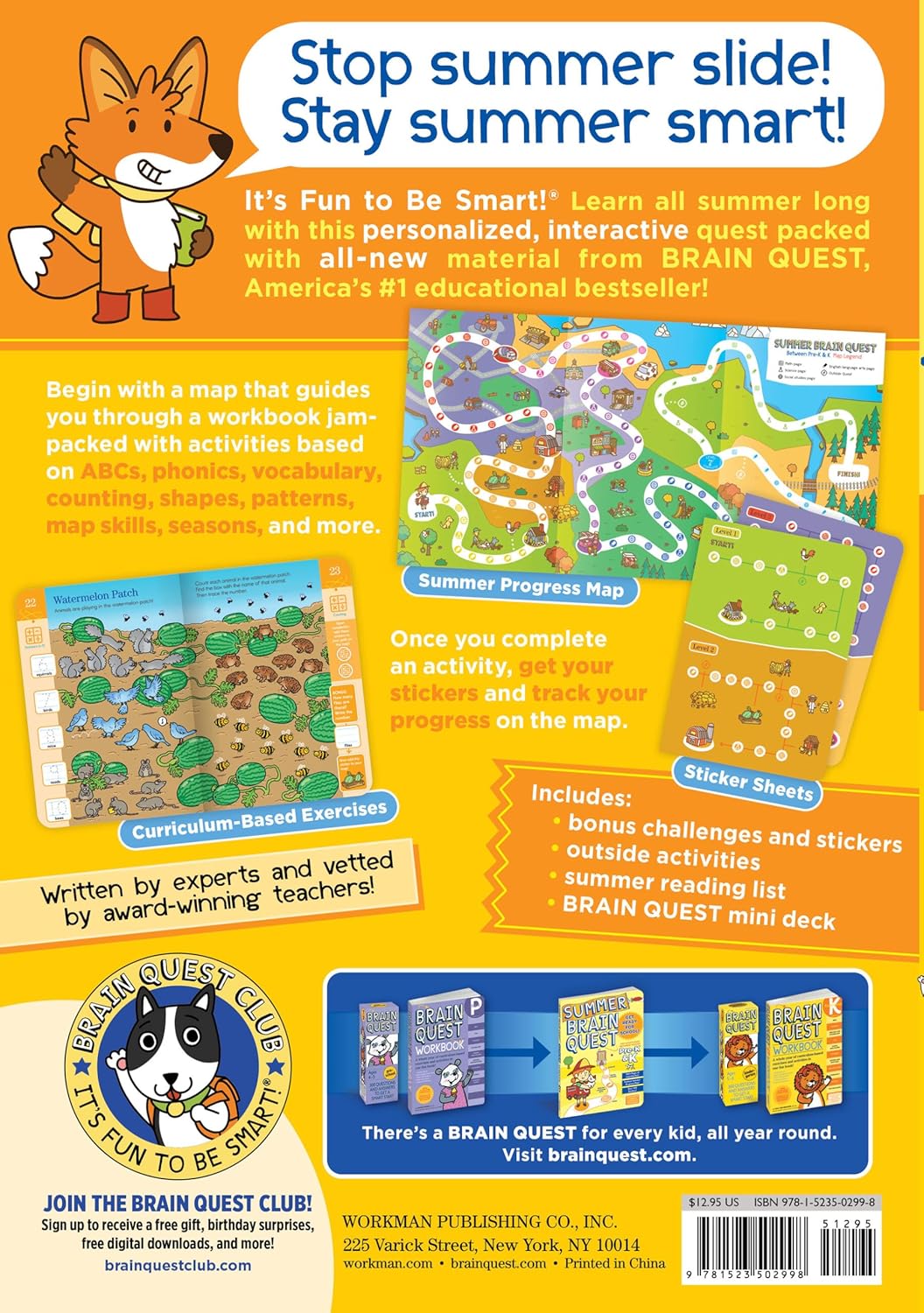 Summer Brain Quest: Between Grades Pre-K & K by Workman Publishing 9781523502998_1