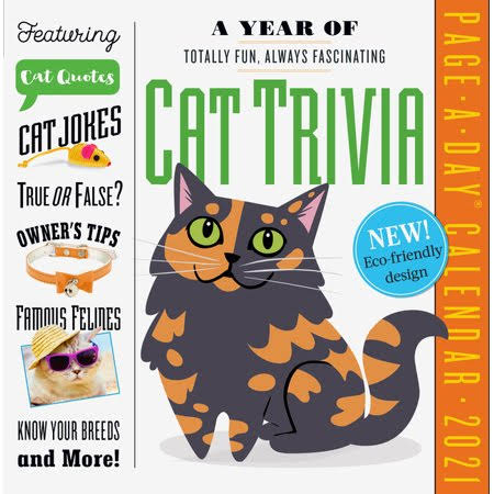 A YEAR OF CAT TRIVIA PAGE-A-DAY CALENDAR 2021 9781523509096