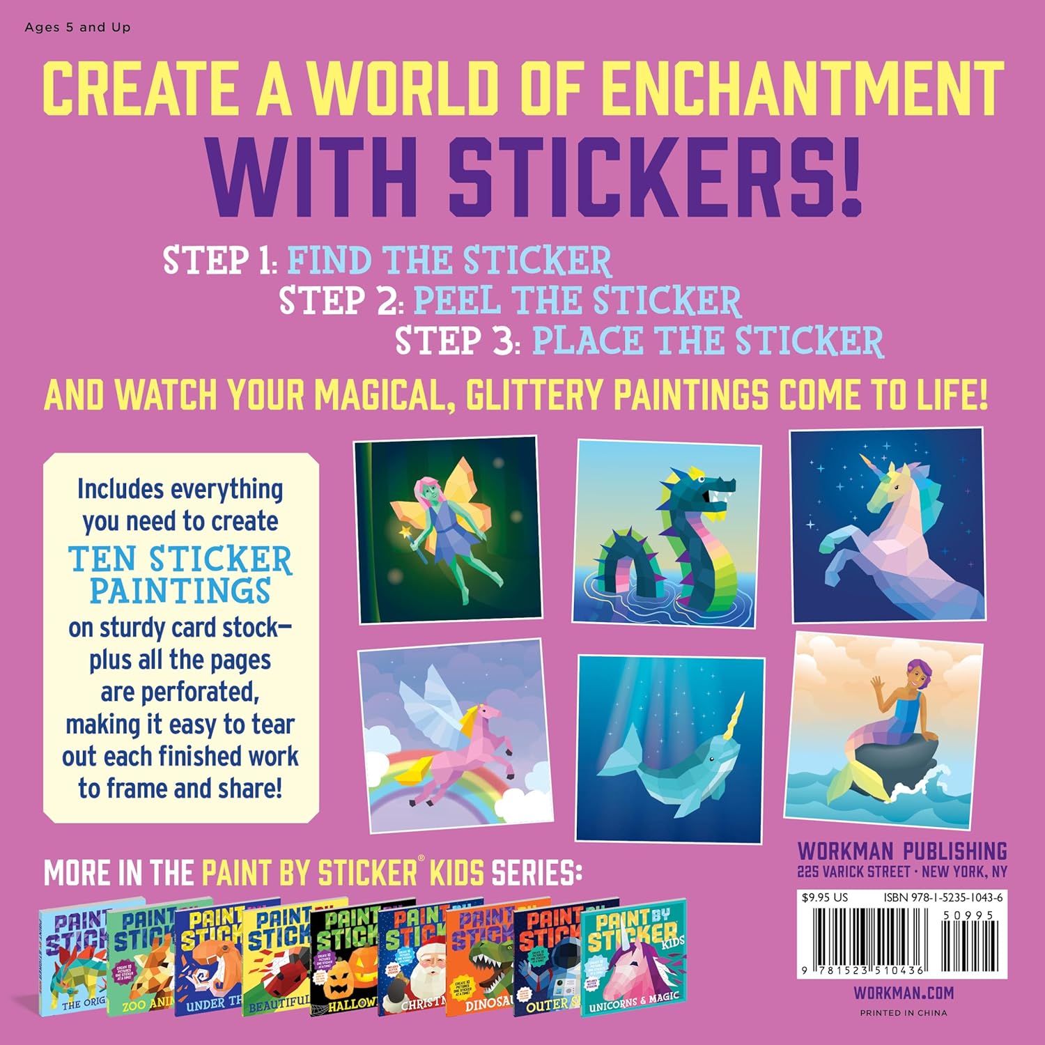 Paint By Sticker Kids: Mermaids & Magic! -Workman Publishing 9781523510436_1