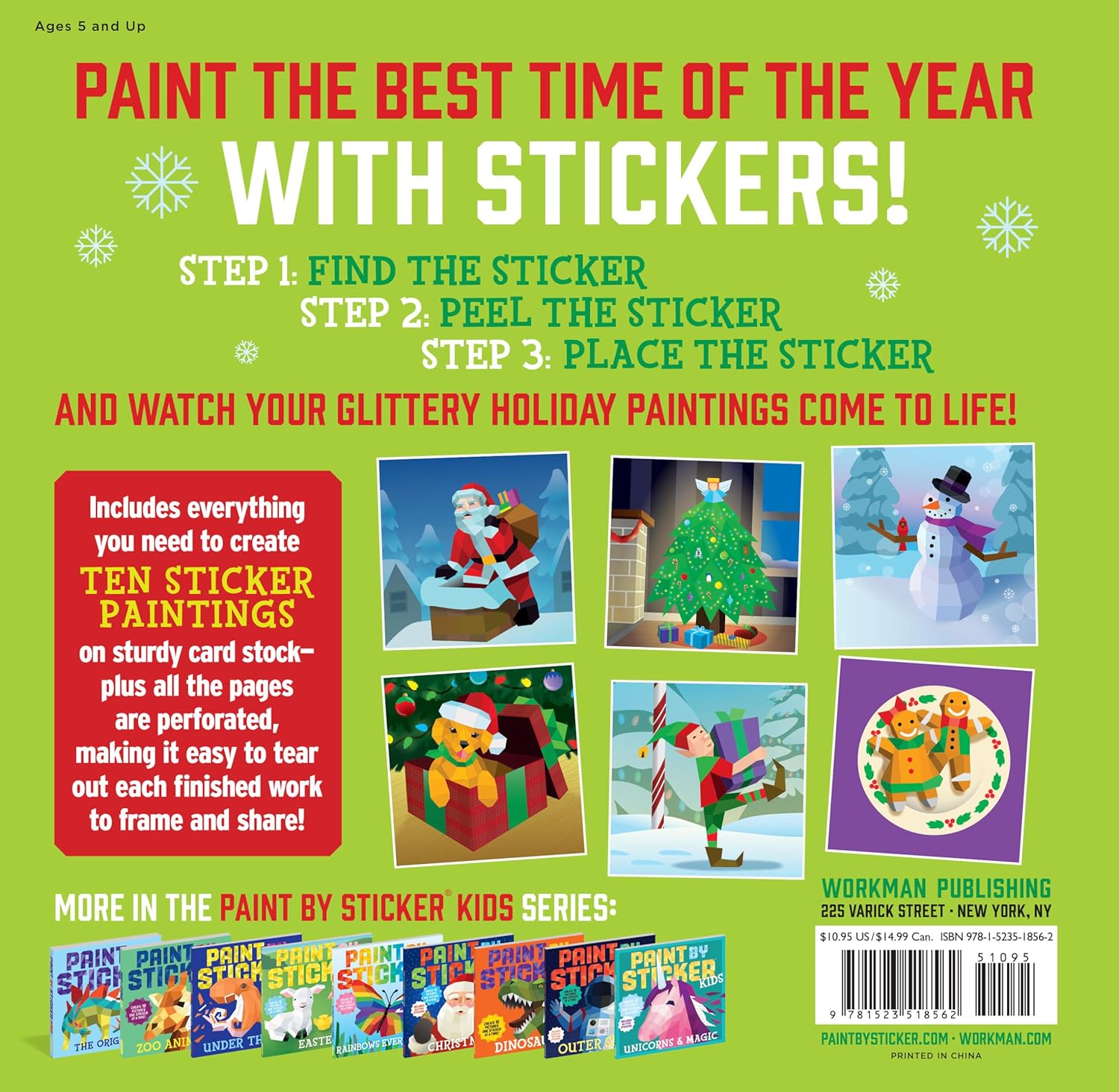Paint By Sticker Kids: Holly Jolly Christmas - Workman 9781523518562_1
