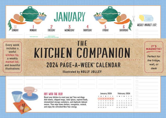 The Kitchen Companion Page-A-Week Calendar 2024 - Workman Calendars 9781523518739_e485dbfe-f6b5-49bf-807f-b8d71a42ddf6