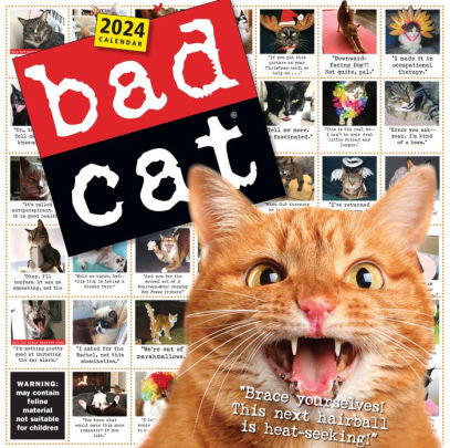 Bad Cat Wall Calendar 2024 - Workman Calendars 9781523518838_ecc42316-db7c-47a7-a2fb-13860b9dc69c